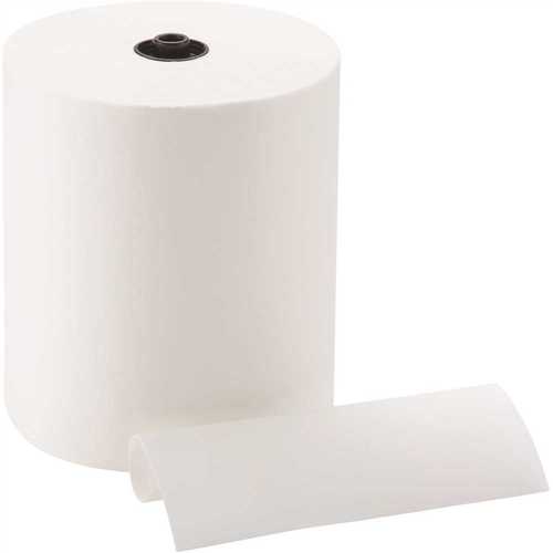 8 in. White 1-Ply Towel Roll - pack of 6