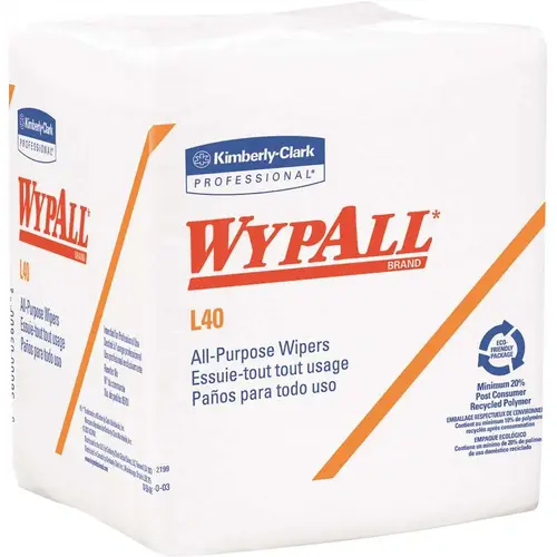 WypAll 05701 L40 Disposable Cleaning Drying Towels Limited Use, White (, 56-Sheets/Pack, 1,008-Sheets Total) - pack of 18