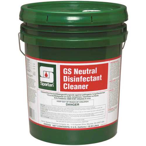 Spartan 350205 GS Neutral Disinfectant Cleaner 5 Gal. 1-Step Cleaner/Disinfectant