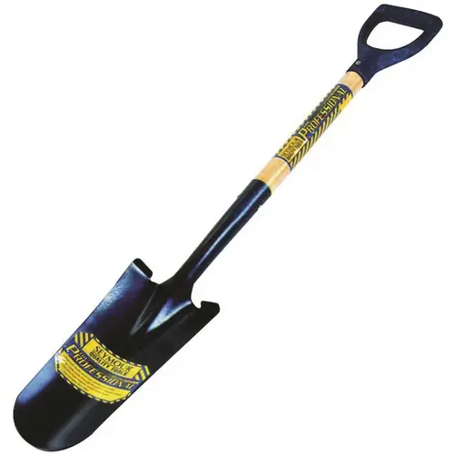 SEYMOUR 20 SERIES DRAIN SPADE PROFESSIONAL GRADE, 14 IN. WOOD HANDLE AND POLY D-GRIP