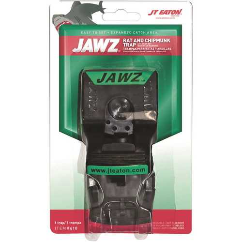 JT Eaton 410 Jawz Plastic Rat and Chipmunk Trap for Solid or Liquid Bait