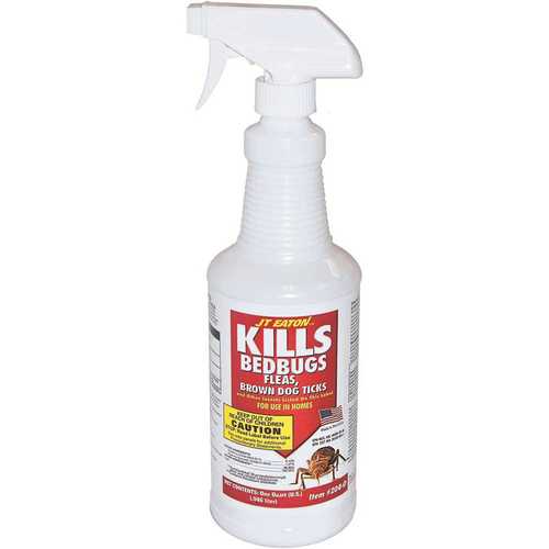 Bed Bug Killer, Liquid, Spray Application, 1 qt Bottle