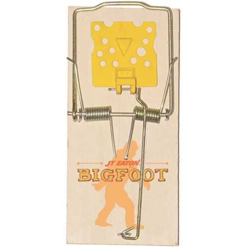 JT Eaton 403-12 Bigfoot Rat Size Spring Action Wooden Snap Trap with Expanded Trigger - pack of 12