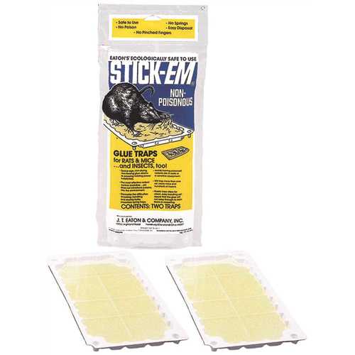 STICK-EM 111-24 Rat and Mouse Size Glue Trap - Pair