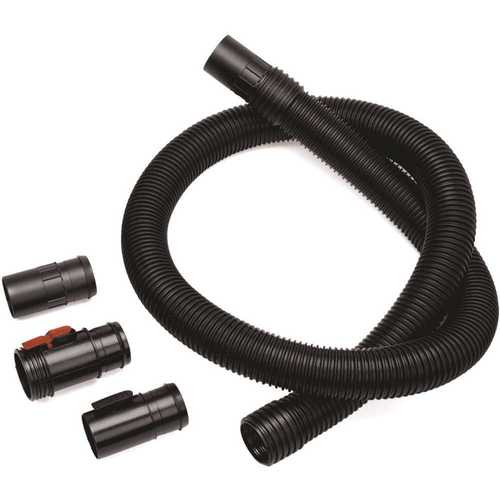 2-1/2 in. x 7 ft. Tug-A-Long Vacuum Hose for RIDGID Wet/Dry Vacs Black