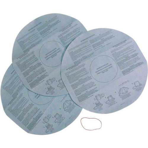 Disposable Dry Filter with Retainer Band for Select Shop-Vac Branded Wet/Dry Shop Vacuums - pack of 3