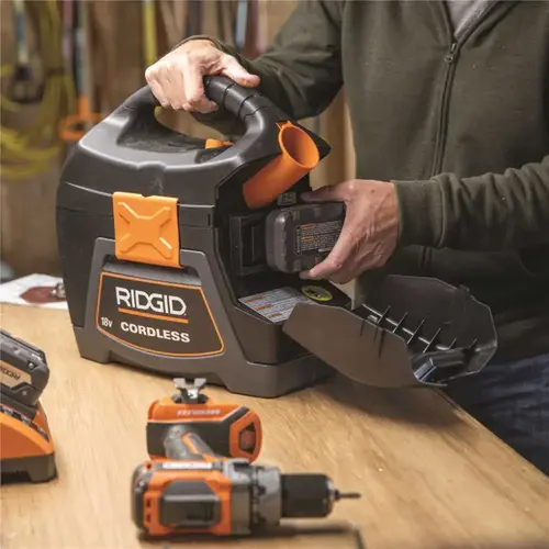 RIDGID WD0319 18-Volt Cordless Handheld Wet/Dry Shop Vacuum