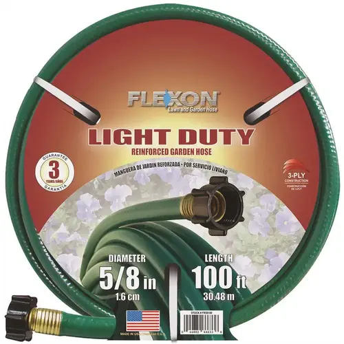 Flexon FR58100CN 5/8 in. Dia x 100 ft. Light Duty Garden Hose