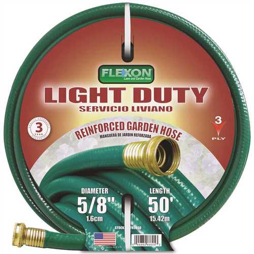 5/8 in. x 50 ft. Reinforced Light Duty Garden Hose