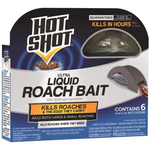 HOT SHOT HG-95789-4 Roach Bait, Liquid - pack of 6
