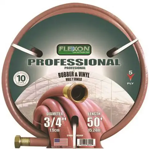 Flexon CX3450C 3/4 in. Dia x 50 ft. Professional Commercial Grade Garden Hose