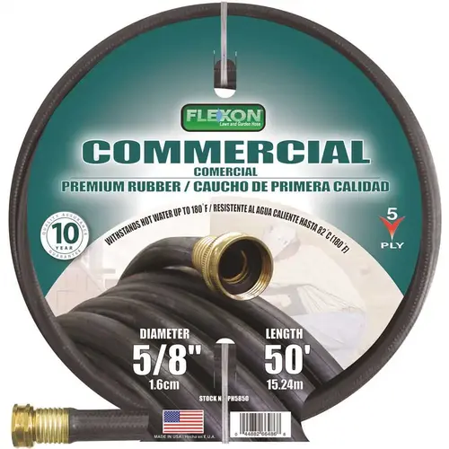 Flexon PH5850C 5/8 in. Dia x 50 ft. Premium Commercial-Grade Rubber Hose