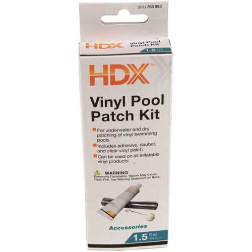 HDX 62280 Swimming Pool Vinyl Repair Kit for Patching Dry or Underwater Vinyl Products