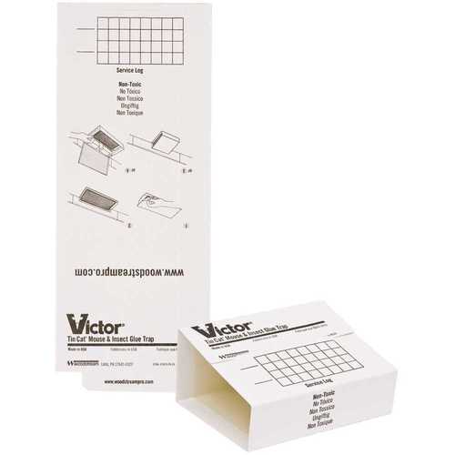 VICTOR M309 Mouse and Insect Glue Trap for Tin Cat - pack of 72