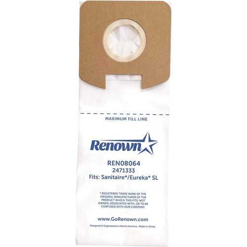 Renown PAP703 Vacuum Bag for Eureka SL S782, SC785 Sanitaire LightweightsEquivalent to 61122, 61125, 61125A - pack of 3