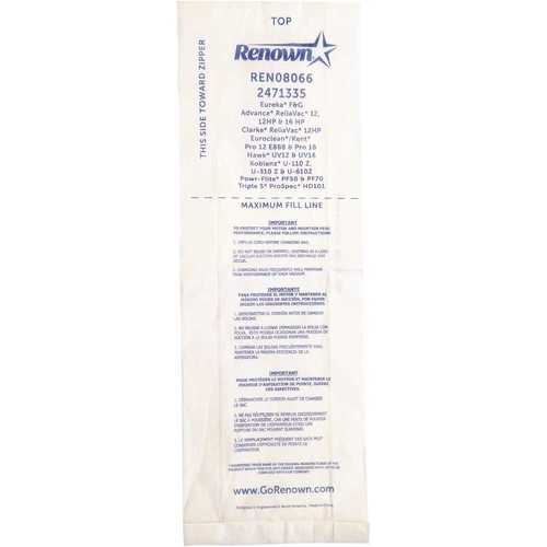 Renown REN08066 Vacuum Bag for Eureka F&G.Equivalent to 52320A - pack of 3