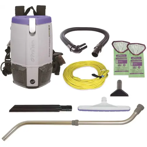 Super Coach Pro 6, 6 Qt. Backpack Vacuum with Xover Multi-Surface and Telescoping Wand Kit