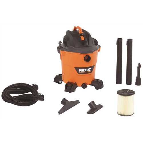 RIDGID HD1200 12 Gal. 5.0-Peak HP NXT Wet/Dry Shop Vacuum with Filter, Hose and Accessories