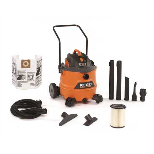16 Gallon 6.5-Peak HP NXT Wet/Dry Shop Vacuum with Cart, Fine Dust Filter, Hose and Accessories