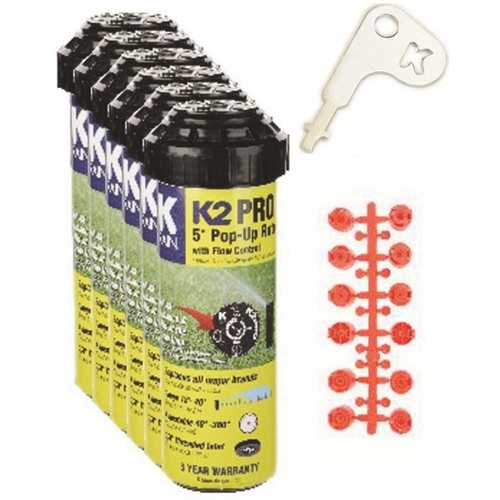 K-Rain 10031-THD 5 in. K2 Pro Gear Drive Sprinkler - pack of 6