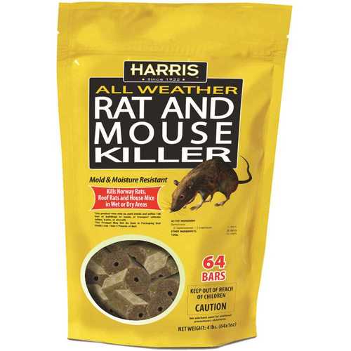 Harris HRB-64 4 lbs./64 Bars All Weather Rat and Mouse Killer