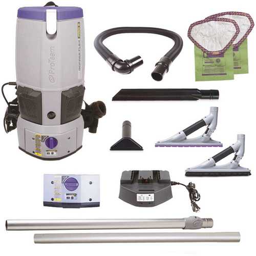 GoFree Flex Pro II, 6 Ah, 6 qt. Cordless Backpack Vacuum w/ ProBlade Hard Surface & Carpet Tool Kit
