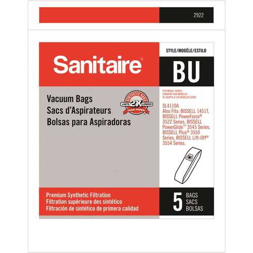 Sanitaire 2992 Style BU Vacuum Bags - pack of 50