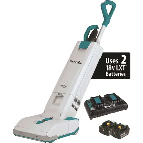 18-Volt X2 LXT Lithium-Ion (36V) 6.0 Ah Brushless Cordless 1.3 Gal. HEPA Filter Upright Vacuum Teal