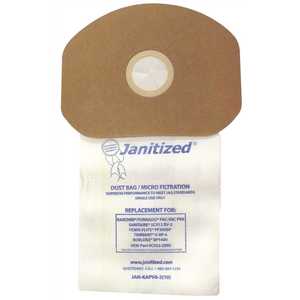 JANITIZED JAN-KAPV6-2(10) Vacuum Bag for KARCHER PAC-VAC PV6Equivalent to C352-2500, 9007784, CMBP-10, BV-2 - pack of 10