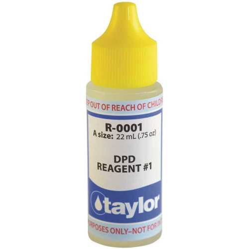 TAYLOR TAY-45-995 0.75 oz. Bottle Test Kit Replacement Reagent Refill Bottles DPD Reagent #1
