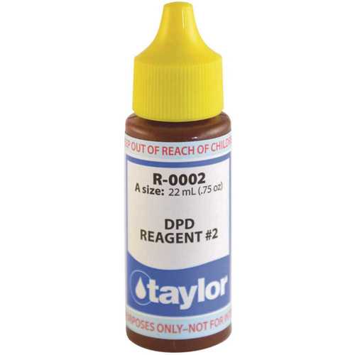 TAYLOR TAY-45-996 0.75 oz. Bottle Test Kit Replacement Reagent Refill Bottles DPD Reagent #2