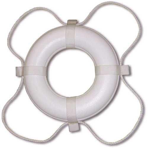 White 20 in. Ring Buoy Coast Guard Approved
