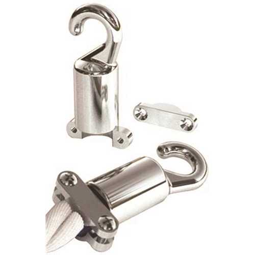 Perma-Cast PH53 0.75 Chrome Plated Rope Hook - Cleat Type