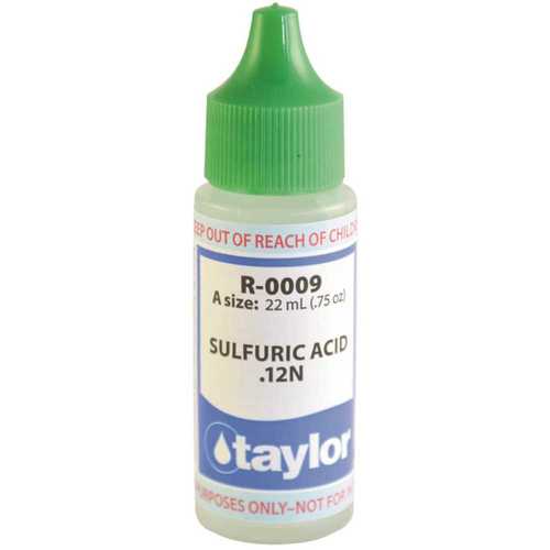 TAYLOR TAY-45-1007 3/4 oz. Test Kit Replacement Reagent Refill Bottles Sulfuric Acid Reagent