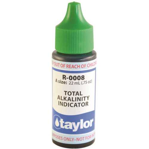 TAYLOR TAY-45-998 3/4 oz. Test Kit Replacement Reagent Refill Bottles Alkalinity Indicator Reagent