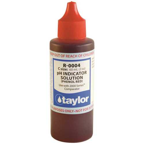 TAYLOR TAY-45-1019 2 oz. Test Kit Replacement Reagent Refill Bottles Phenol Red Solution