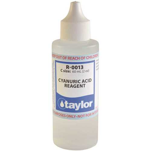TAYLOR TAY-45-1061 2 oz. Bottle Test Kit Replacement Reagent Refill Bottles Cyanuric Acid Reagent