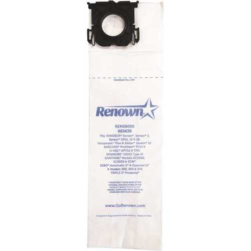 Renown REN08050 Vacuum Bag for Windsor Sensor, Equivalent to 5300 - pack of 10