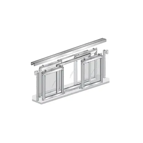 Custom Horizontal Sliding Fawn Model Pass-Thru Assembly With D7 Header And Screens Satin Anodized