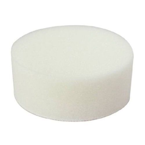 Polishing Pad, 3 in, Foam, White, Hook and Loop Attachment