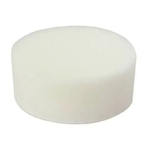 Polishing Pad, 3 in, Foam, White, Hook and Loop Attachment