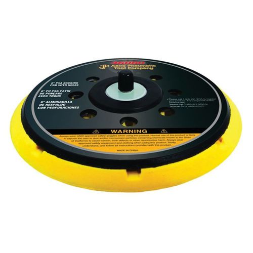 Astro Pneumatic Tool Company 4608H Backing Pad with Holes, 6 in
