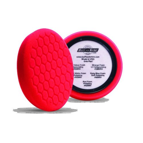 EUROPEAN RED FOAM GRIP PAD/W HEX FACE & CENTER BACKING RING BACKING