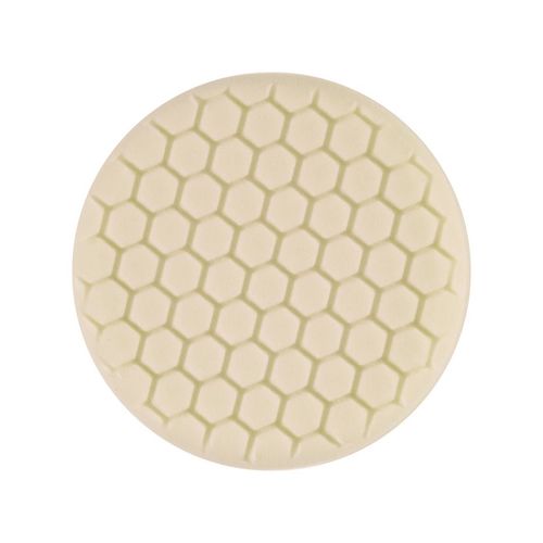 White foam grip pad with hex face pattern and center ring
