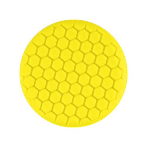 Euro Yellow foam grip pad with hex face pattern and center ring