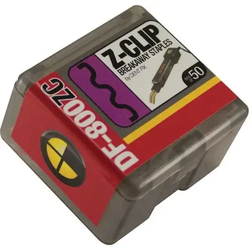 Dent Fix Equipment DF-800ZC/50 DF-800ZC50 Breakaway Staple Z-Clip, Stainless Steel, Use With: DF-400BR, DF-800BR Hot Stapler - pack of 50