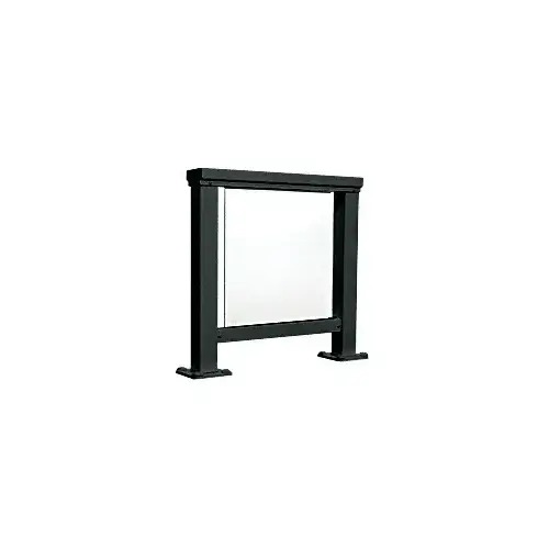 Matte Black 200 Series Aluminum Glass Railing System Small Showroom Display - No Base