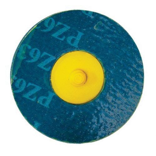 Abrasive Disc, 3 in, 50 Grit, Super-Loc Attachment, Blue