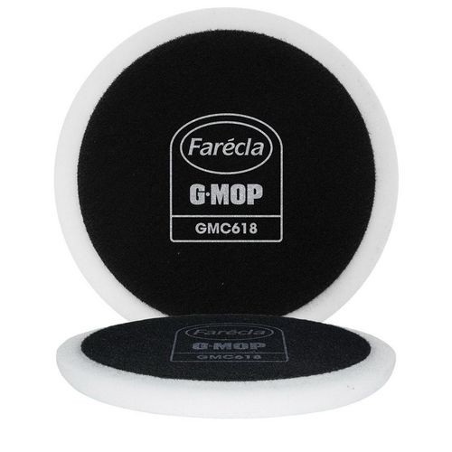 Farecla GMC618 High Cut Pad, 6 in Dia, Hook and Loop Attachment, Foam Pad, White