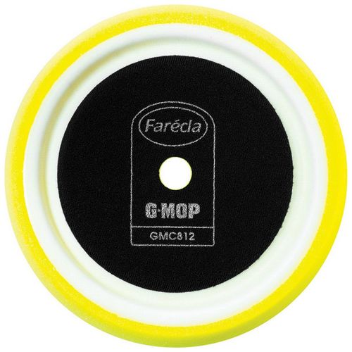 Farecla GMC812 Compounding Pad, 8 in Dia, Hook and Loop Attachment, Foam Pad, Yellow
